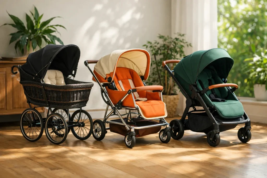 Le design des poussettes à travers les âges : l&rsquo;évolution du style