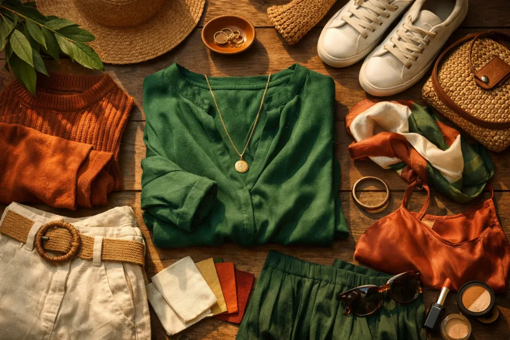 Les meilleures associations de couleurs pour sublimer le vert vêtement femme