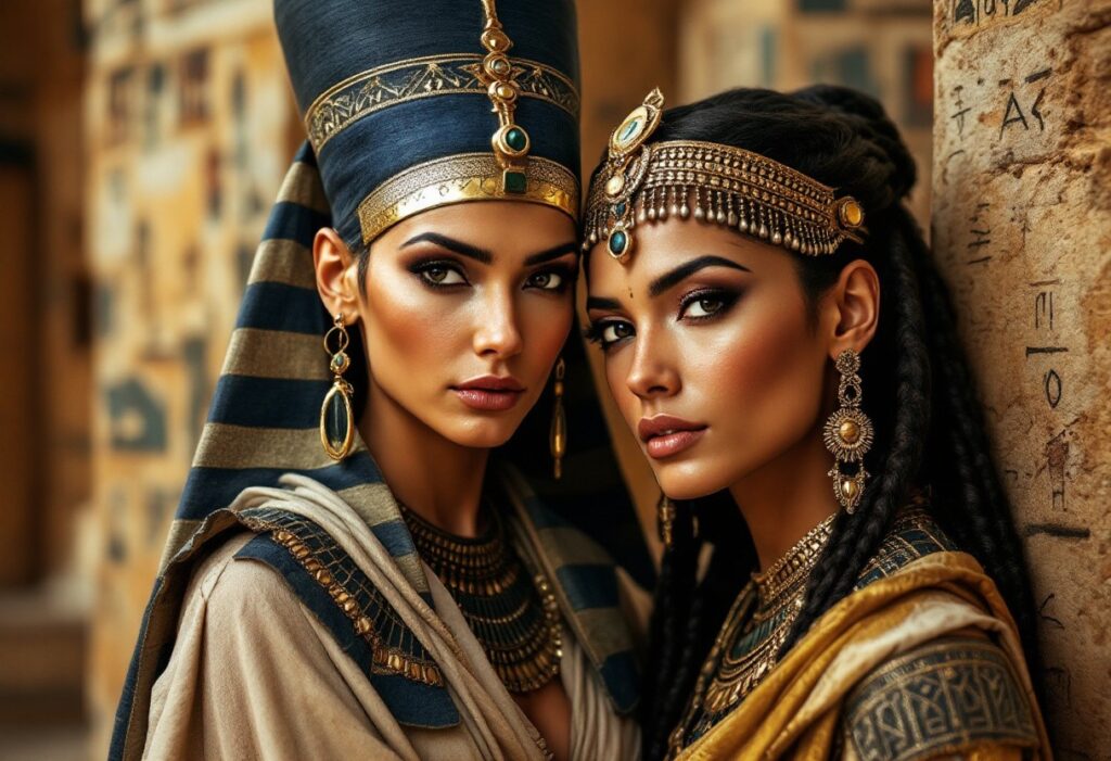 Néfertiti et Cléopâtre : un Voyage à Travers l’Histoire des Reines d’Égypte