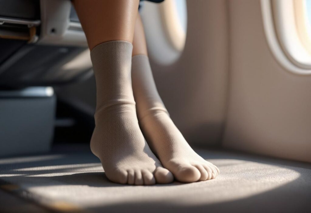 Avion : chaussettes ou bas de contention pour le vol ?