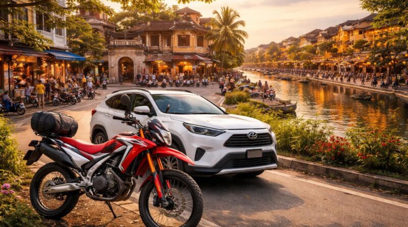 découvrez le vietnam autrement avec un road trip en moto honda et la location de voiture toyota pour explorer hanoi et hoi an en toute liberté et confort.