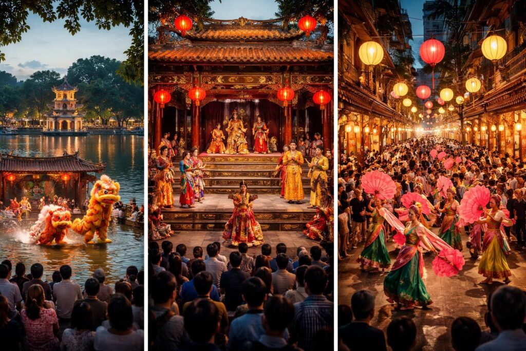 Voyages culturels en Indochine avec spectacles traditionnels à Hanoï, Hué et Saigon