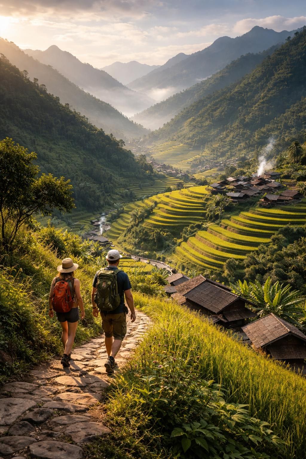découvrez des voyages sportifs en indochine combinant trekking dans les montagnes du nord vietnam et cyclotourisme au laos pour une aventure unique et immersive.