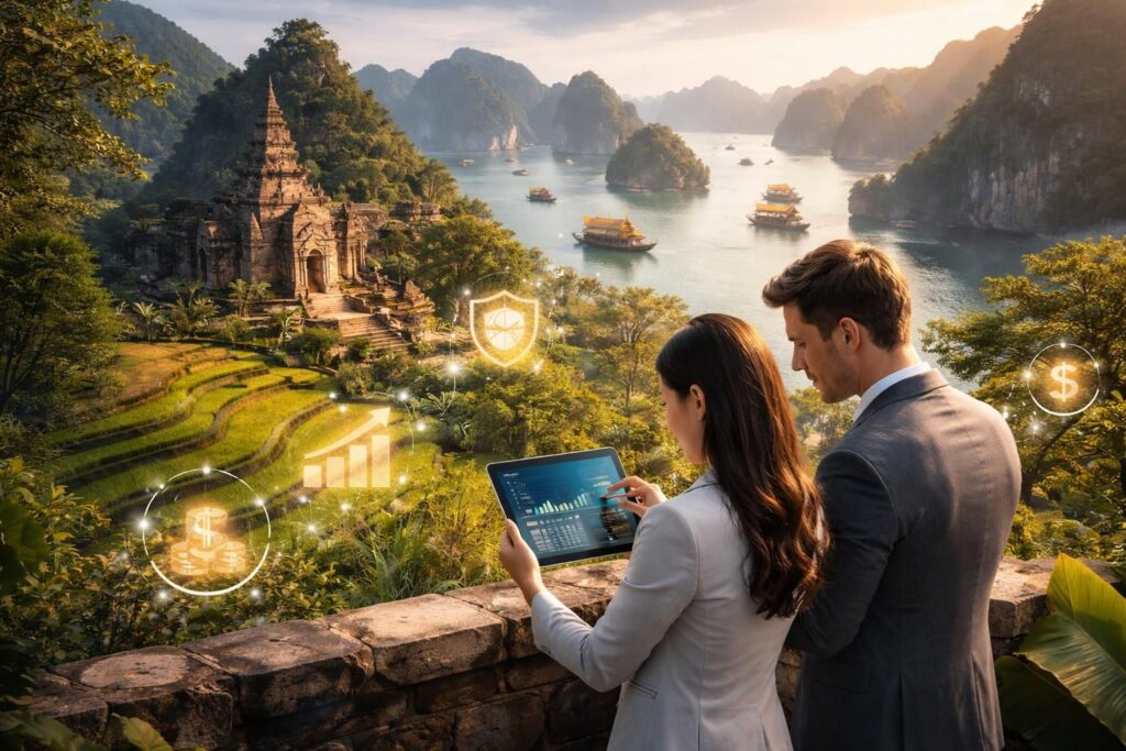 Investir dans le tourisme en Indochine avec les fonds émergents Asie et l’assurance-vie internationale